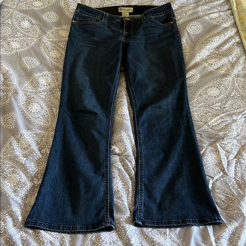 Democracy “Ab technology” high rise Women's Dark Blue Flare Jeans